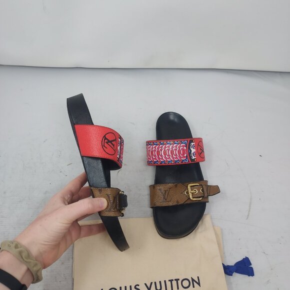 Louis Vuitton Bom Dia Kyoto Monogram Slide Sandal - Picture 9 of 15